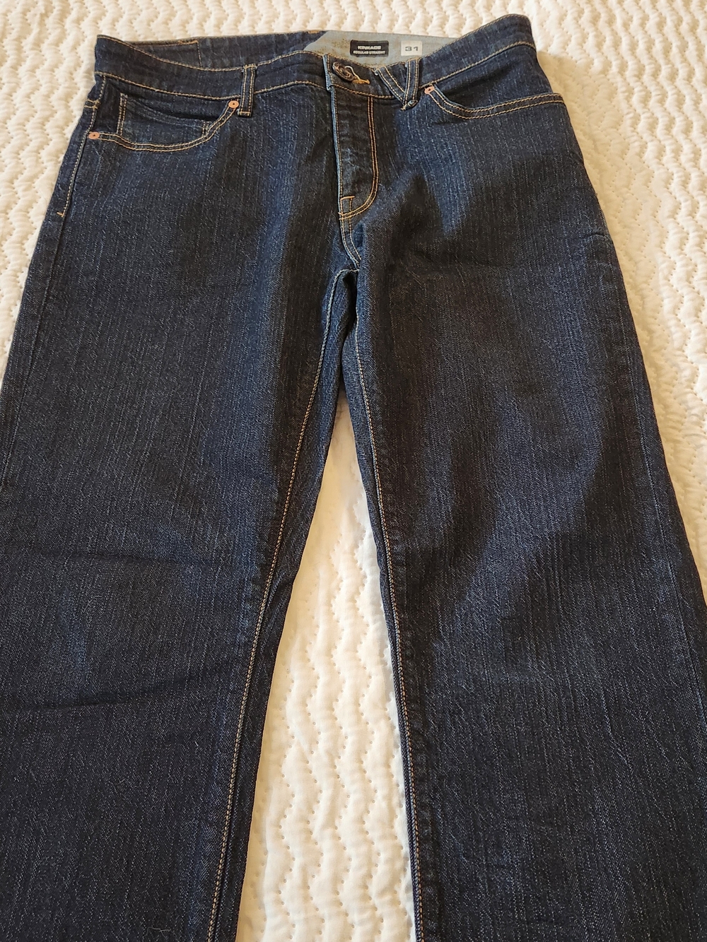 Volcom Kinkade  Men’s Straight Jeans in Dark Blue Denim Size 31